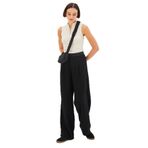 Exquise Bel Detaylı Regular Örme Pantolon, L, regular-orme-pantolon-a24k04165002, Siyah, Kadın