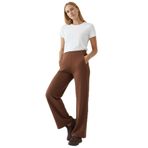 Exquise Beli Bağcıklı Regular Örme Pantolon, M, E25K05165004, Taba, Kadın