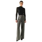 Exquise Boğazlı Drapeli Uzun Kollu Slim Fit Tül Bluz, SİYAH, XS