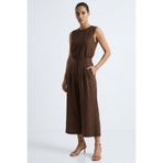 Exquise Cepli Fermuarlı Culotte Regular Keten Pantolon