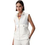 Exquise Cepli Fermuarlı Kolsuz Örme Yelek, S, A25Y05280001, Ekru, Kadın