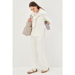 Exquise Çıtçıt Düğmeli Regular Örme Pantolon, S, citcit-dugmeli-pantolon-a24k04165010, Ekru, Kadın