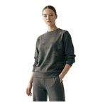 Exquise Desenli Taş İşlemeli Regular Uzun Kol Sweatshirt, S, E25K05175002, Antrasit, kadın