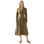 Exquise Düğme Detaylı Kruvaze Blazer Elbise, 40, E25K05118147, Haki, Kadın