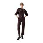 Exquise Düz Kesim Regular Kahverengi Pantolon, XS, duz-kesim-regular-pantolon-e24k04165002, Kahve, Kadın