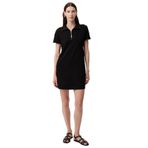 Exquise Fermuarlı Polo Yaka Mini Elbise, L, A25Y05271001, Siyah, Kadın