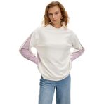 Exquise Kolu Gömlek Detaylı Örme Ekru Lila Sweatshirt, XS, A25Y05275001, Ekru-Lila, kadın