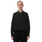 Exquise Pamuklu Uzun Kol Kristal Taşlı Slim Fit Gömlek, 38, E25K05108020, Siyah, Kadın