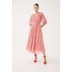 Exquise Pembe Kloş Elbise, Çok Renkli, 36