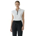 Exquise Polo Yaka Kolsuz Regular Örme Tişört, M, A25Y05276011, Beyaz, Kadın