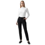 Exquise Yüksek Bel Dar Paça Dokuma Pantolon, 38, E25K05110012, Siyah, Kadın