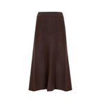 Exquise Yüksek Bel Midi Triko Regular Etek, S, E25K05127001, Kahve, Kadın