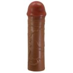 Extended 2.5 cm Uzatmalı Melez Rengi Gerçekçi Penis Kılıfı – Nile