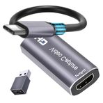 Extenuating Threads 4K HDMI Yakalama Kartı, Kamera Bağlantısı Video Yakalama Kartı HDMI - Windows Mac OS için 1080P Tip-C Sistemi PS3 4, Switch, Xbox Ayarlamak için USB C Adaptörü ile Oyun Toplantısı Akışı için Sistem