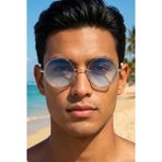 Extoll John Lennon Erkek Kadın Güneş Gözlüğü Unisex Gözlük Ex608 - Mavi