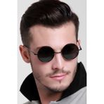 Extoll John Lennon Yuvarlak Erkek Kadın Güneş Gözlüğü Unisex Gözlük Ex608 - Siyah