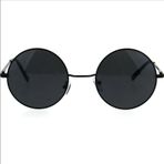 Extoll John Lennon Yuvarlak Siyah Cam Erkek Güneş Gözlüğü