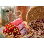 Extra Bol Antep Fıstıklı Narlı Fitil Parmak Lokum - 1 KG