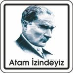 Extra Fix 12x12 cm Pvc Atam İzindeyiz Uyarı Levhası