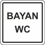 Extra Fix 12x12 cm Pvc Bayan Wc Uyarı Levhası