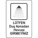 Extra Fix 16x24 cm Pvc Duş Almadan Girme Uyarı Levhası