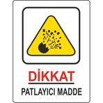 Extra Fix 25x35 cm Pvc Dikkat Patlayı Madde Levhası