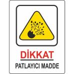 Extra Fix 25x35 cm Pvc Dikkat Patlayı Madde Levhası