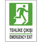 Extra Fix 25x35 cm Pvc Tehlike Çıkışı Uyarı Levhası
