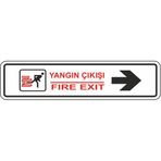 Extra Fix 7x24 cm Pvc Sağ Yangın Çıkışı Levhası