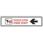 Extra Fix 7x24 cm Pvc Sol Yangın Çıkışı Levhası