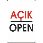 Extra Fix Open 16x24 cm Pvc Açık Uyarı Levhası