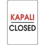 Extra Fix Pvc Kapalı-Closed Uyarı Levhası
