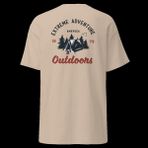 Extreme Adventure Outdoors Vintage Kamp Çadır Doğa Baskılı Unisex Pamuklu Tişört - 2XL - Camel