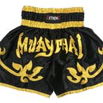 EXTREME Muay Thai MMA Kavga Dövüş Kickboks Şortu, Siyah ile Sarı, L