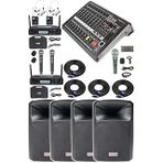 Extreme Paket-2 Mixer Hoparlör Mikrofon Full Ses Sistemi Seti