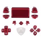 eXtremeRate Scarlet Red Classical Symbols Replacement Full Set Buttons with Tools for ps4 Slim for ps4 Pro CUH-ZCT2 Controller - Compatible with ps4 DTFS LED Kit - Controller NOT Included