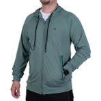 Exuma 1312083 Erkek Siyah Tam Fermuarlı Sweat - Yeşil - 2XL