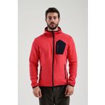 Exuma 2312250 Kırmızı Tam Fermuarlı Erkek Sweatshirt