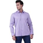 Exve Exclusive Lila Oxford Sade Düz Pamuk Slim Fit Erkek Gömlek - Mor