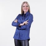 Exve Exclusive Okyanus Mavisi Elegant Basic Sade Tek Renk Uzun Kollu Kadın Gömlek - Lacivert