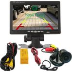 Exvol 7 Inc Hd Araç Içi Monitör Park Kamerası Hediyeli Mesafe Çizgili 2 Kanal Girişli