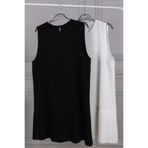 exxitcollection Kadın Tesettür Kolsuz Piliseli Içlik Pliseli Pileli Siyah-ekru 2'li Paket Gömlek Tunik Kyr00085