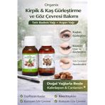EXXTREM Kirpik Kaş Gürleştirici Göz Çevresi Bakım Seti Tatlı Badem Argan Yağı %100 Doğal 2x50 ml