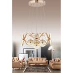 Ey-El Tasarım Modern 4 Lü Ledli Gold 3 Renk Sarkıt Avize Gold