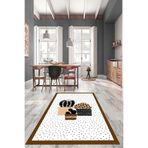 EY HOME Dijital Baskılı Kaymaz Taban Yıkanabilir Kaktüs Desenli Yolluk Mutfak Halısı