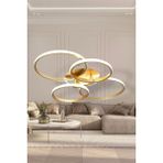 Ey Shop Eskitme Modern 4'lü Yuvarlak Model Tek Renk LED Avize Beyaz Led Salon Oturma Odası - Beyaz Led Işık