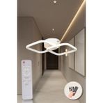 Ey Shop Modern Beyaz Ikili Kare 3 Renk Kumandalı (Beyaz&sarı&günışığı) LED Avize Antre Hol Koridor