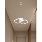 Ey Shop Modern Beyaz İkili Kare Model Tek Renk Günışığı LED Avize Antre Koridor Hol Oda - Günışığı Led Işık