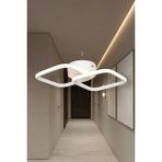 Ey Shop Modern Beyaz İkili Kare Model Tek Renk Sarı LED Avize Antre Koridor Hol Oda - Sarı Led Işık