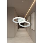 Ey Shop Modern İkili Beyaz Yuvarlak Model Tek Renk Beyaz LED Avize Antre Hol Koridor - Beyaz Led Işık